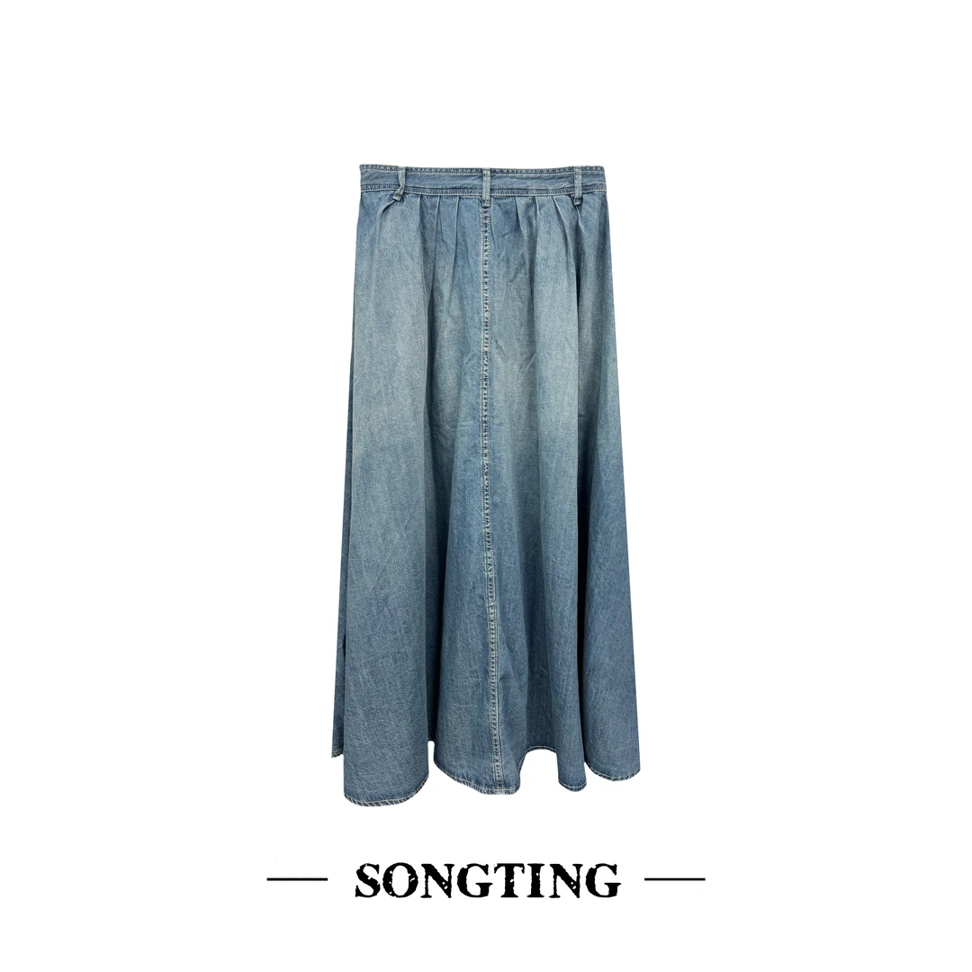 SONG TING｜薄款牛仔大摆半身裙