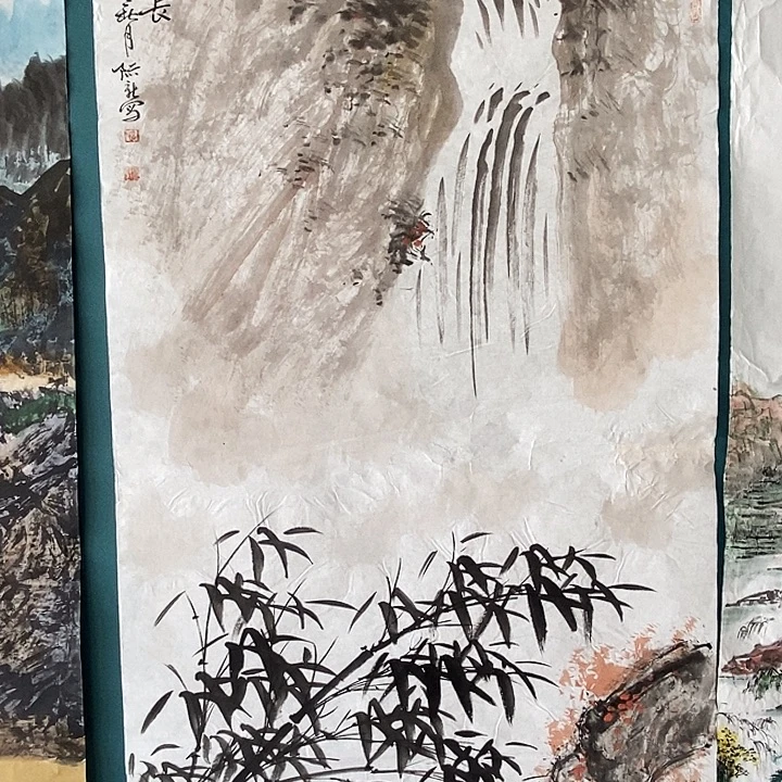 国画阮新四尺整山水作品