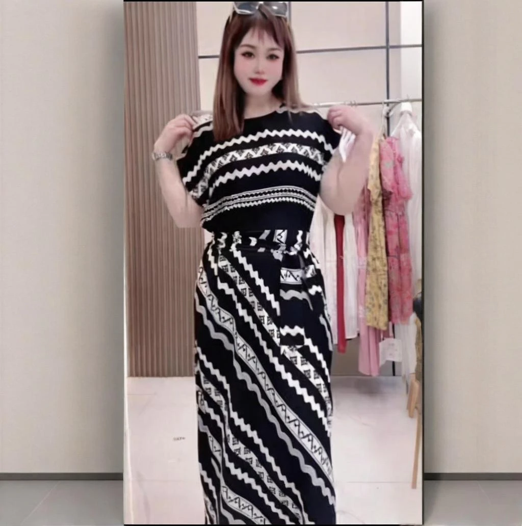 名媛性感世行气质连衣裙夏季显瘦收腰长款黑色优雅大码减龄长裙