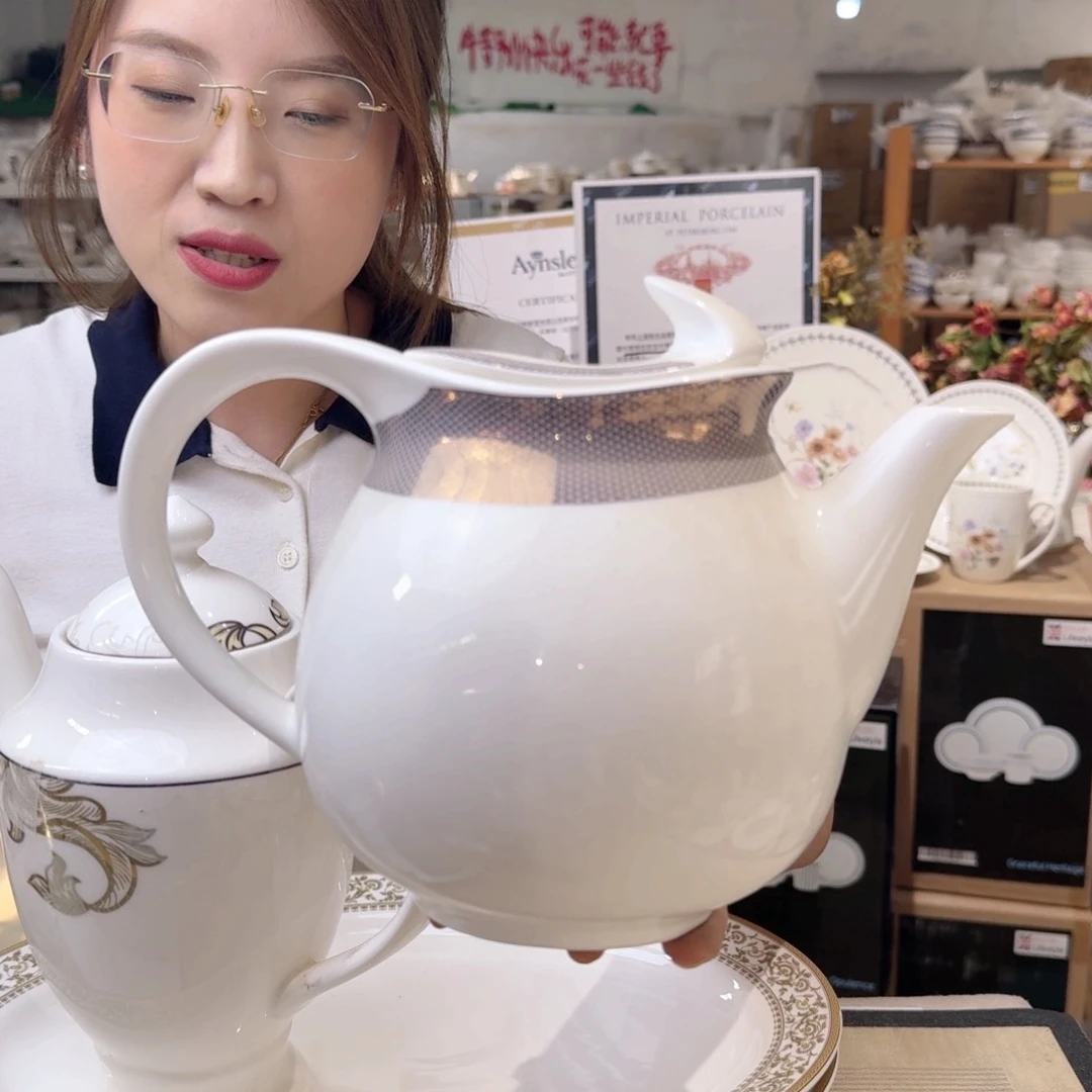 瓷茶壶外贸骨瓷微瑕