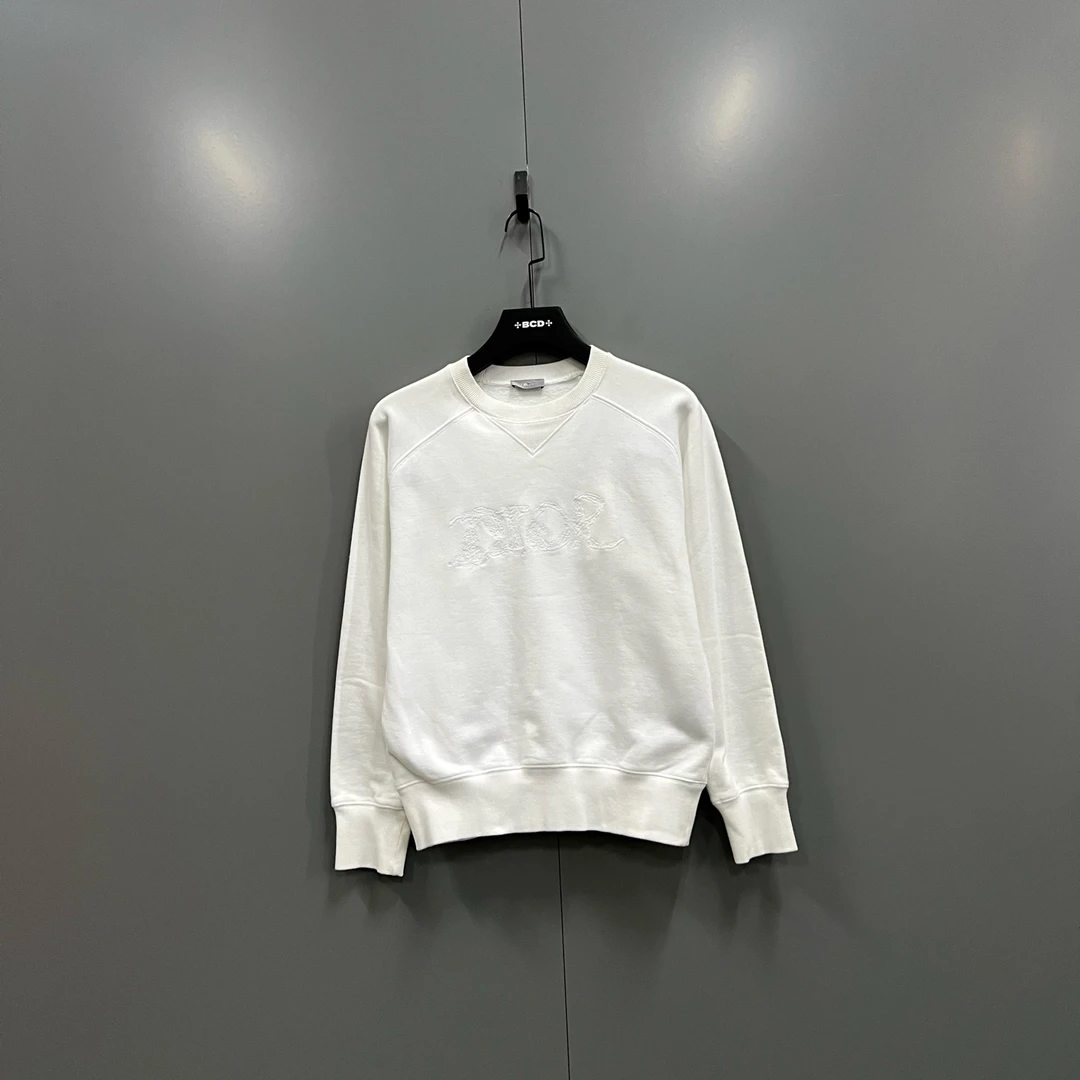 99新 DIOR/迪奥 tt8 白色刺绣logo卫衣 XS码/018209