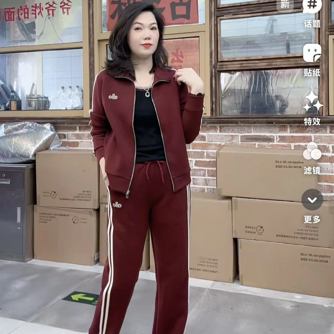 芬芬家新款时尚韩版洋气宽松显瘦减龄休闲运动套装女两件套