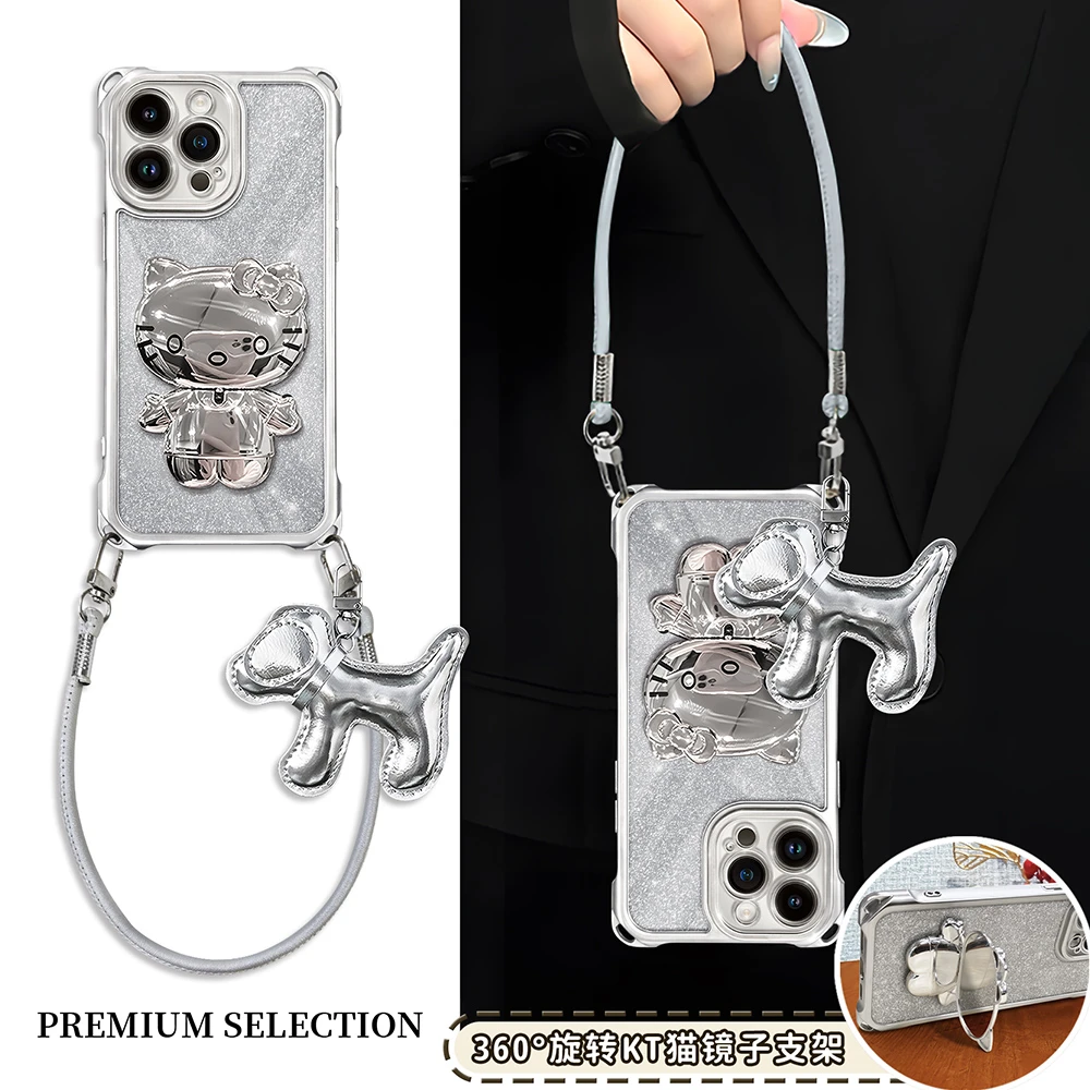 轻奢凯蒂猫旋转支架适用适用苹果16/iPhone14/13手机壳ZX00207