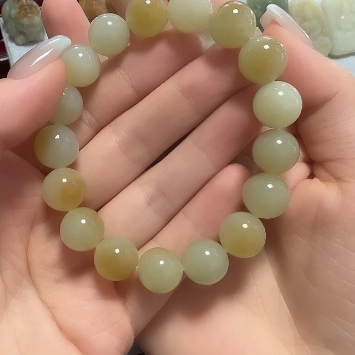 手链未镶嵌和田玉（糖玉）