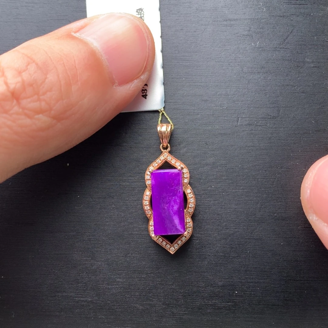 苏纪石（舒俱来）18K金镶嵌项链