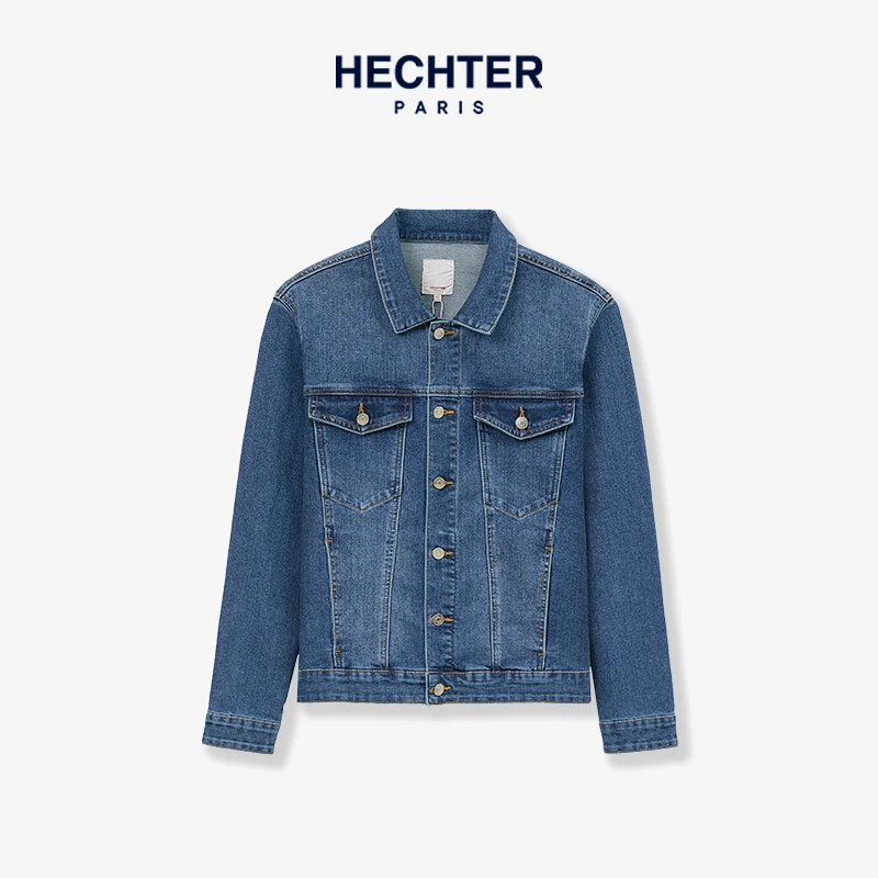 HECHTER牛仔夹克外套男士翻领休闲TJ11903