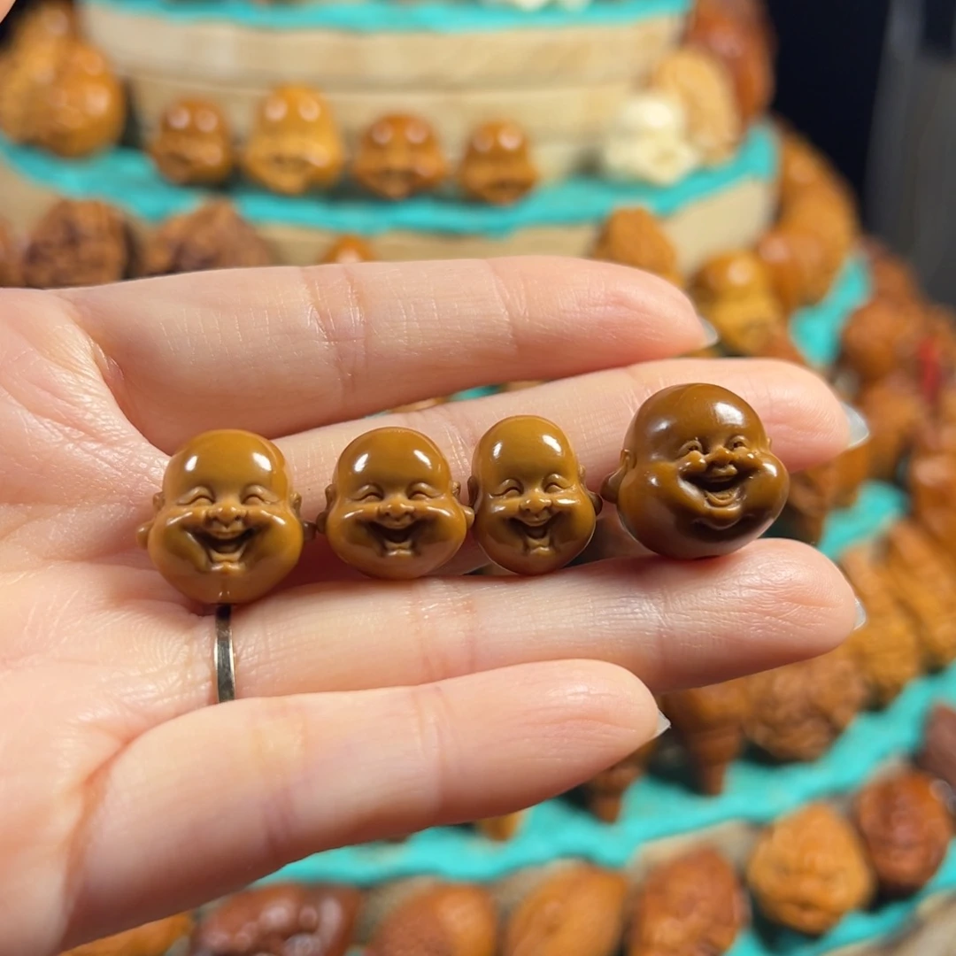 好****手串/手链橄榄核四颗笑佛头