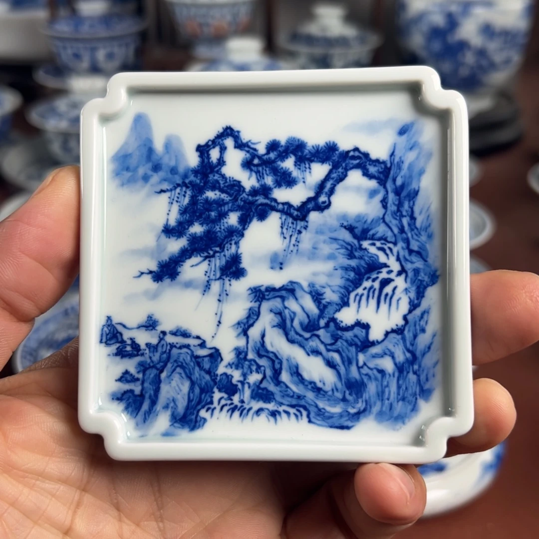 陶瓷茶具山水杯垫