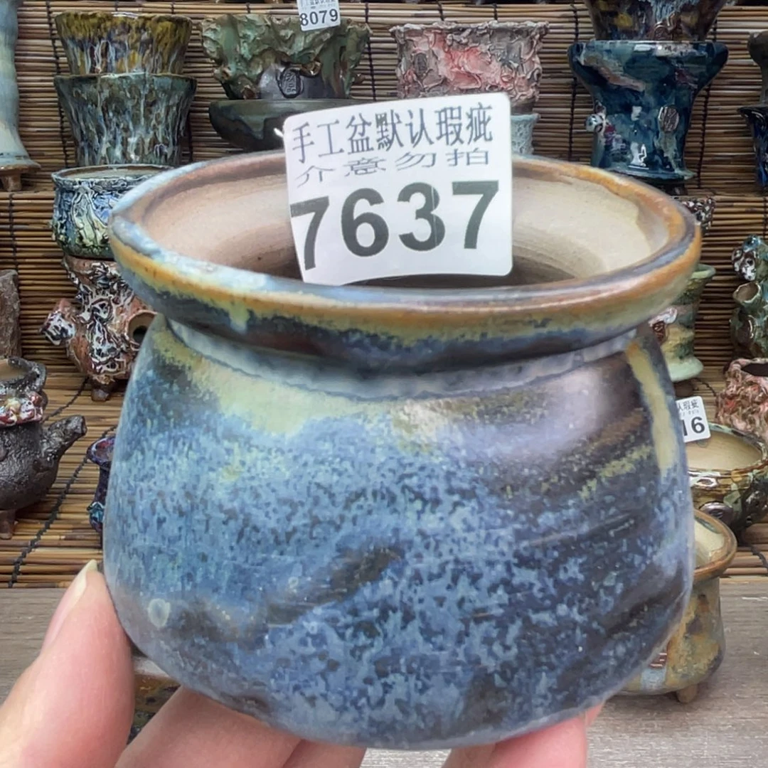 手工花盆默认瑕疵完美者勿拍