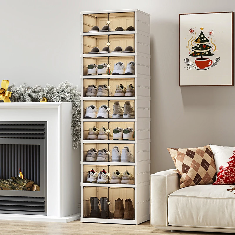 【巨能装】家用防尘鞋柜可折叠透明收纳鞋子大容量球鞋收纳盒