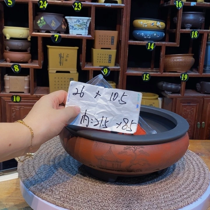 紫砂花盆紫砂花盆