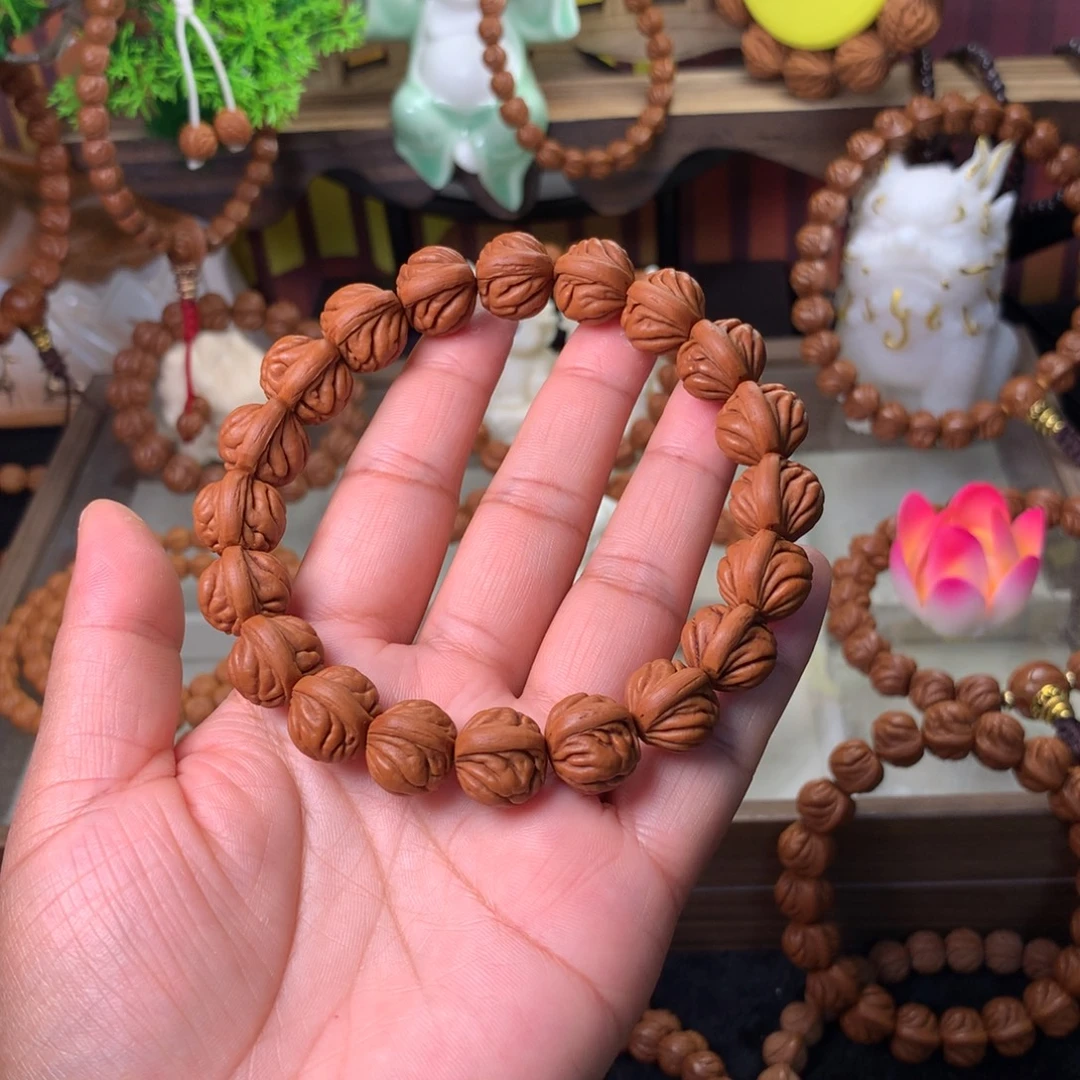 一***顺吊坠桃核双脊龙手串14