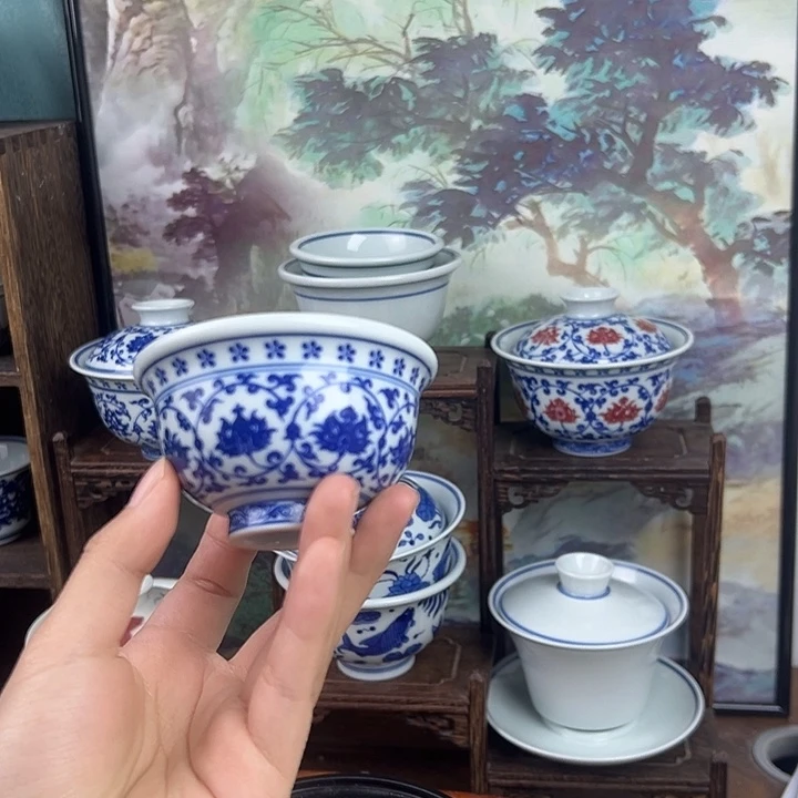 瓷其他缠枝莲小压手