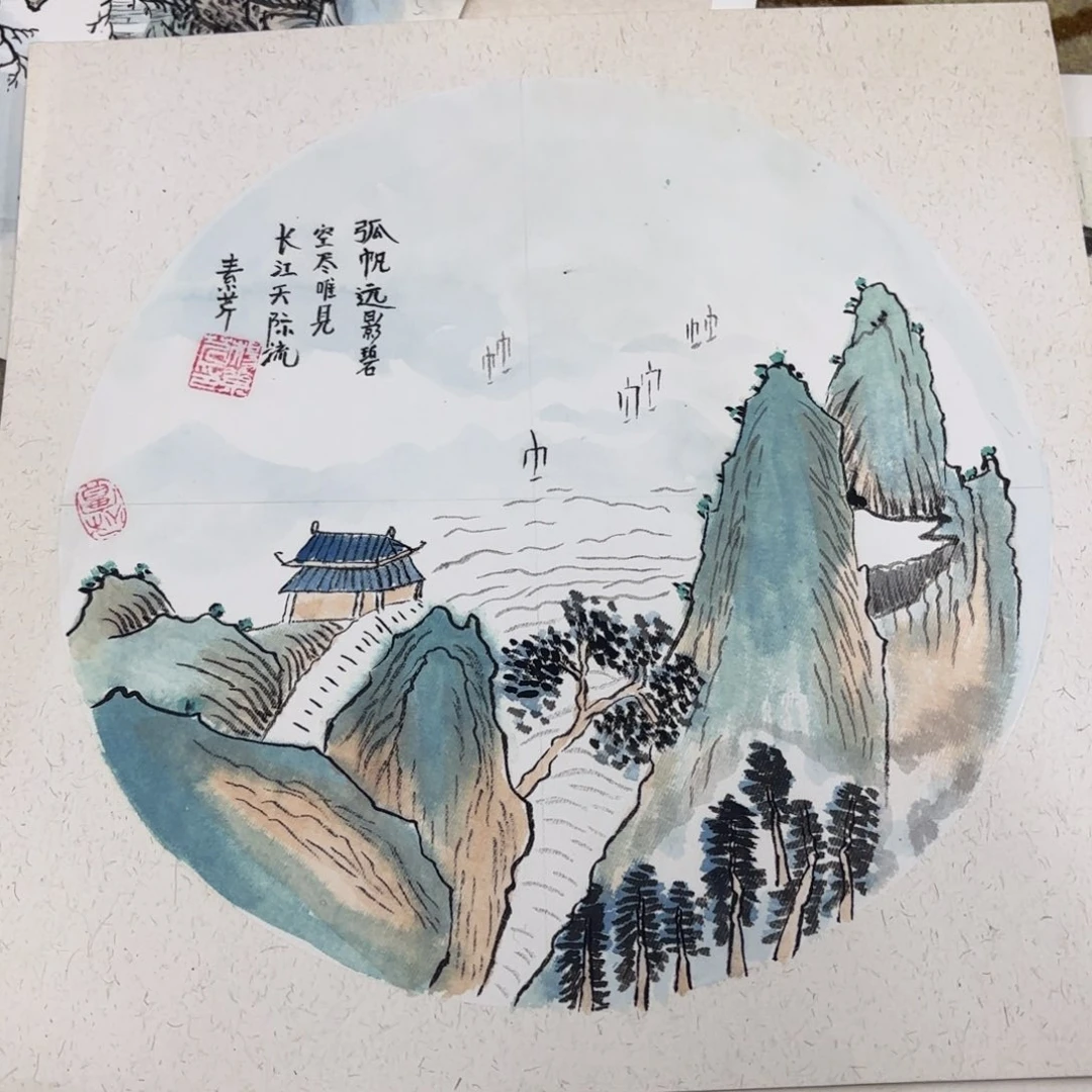 国画38-38卡纸作品童