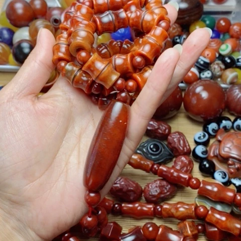 @***实玛瑙/玉髓合金珠宝半成品