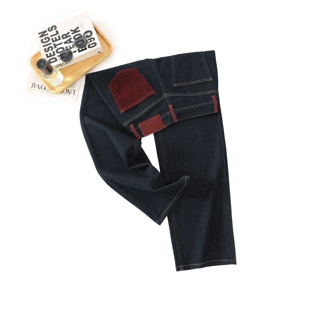 9612春季上新阔腿2025时尚牛仔裤女设计感窄版宽松休闲显瘦直筒