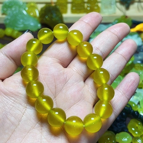 一****蛇纹石玉合金颈饰