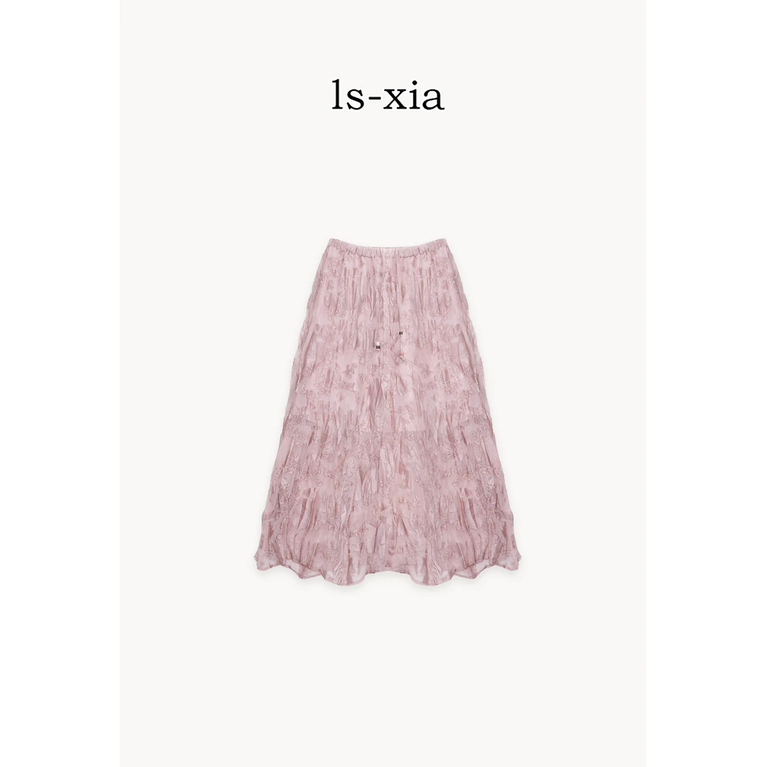 【云阶叠韵】满裙烧花·提花舒适透气显瘦垂感中长款半身蛋糕裙