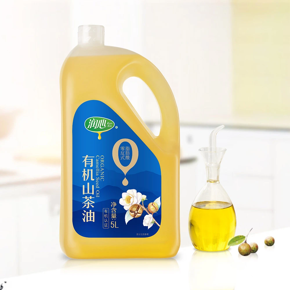 润心清淡0反式脂肪酸有机山茶油5L物理压榨食用可炒菜品牌精选