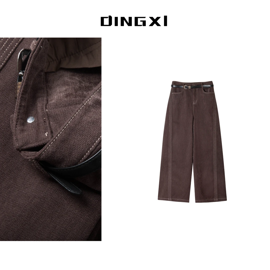 【风生高端甄选】直筒裤休闲裤设计师保暖秋冬季复古显瘦高腰