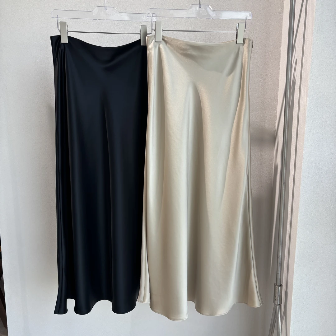 【特价】CBQ4736 国内客人订单 双色缎面三醋酸半裙鱼尾裙