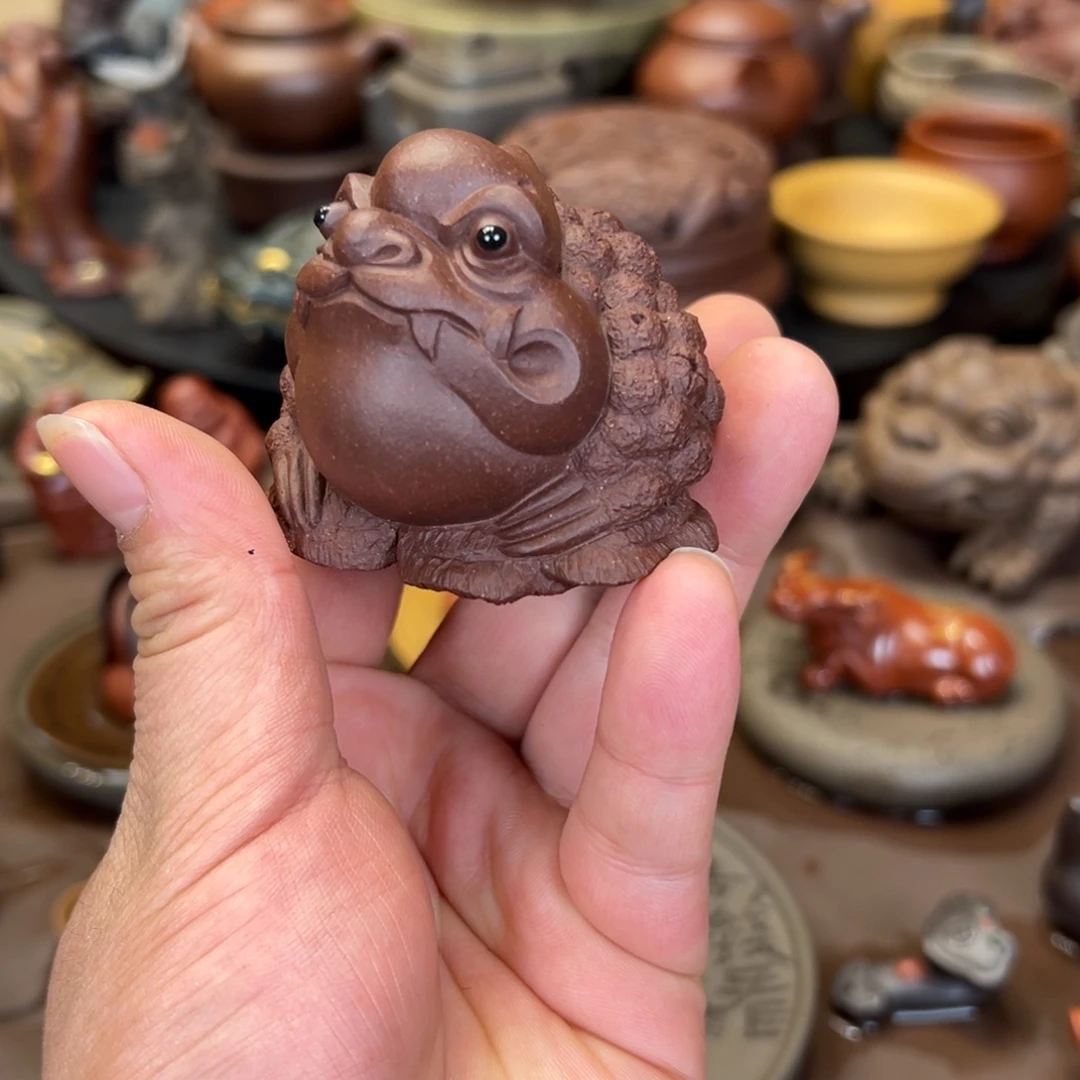 茶宠紫砂紫砂金蟾