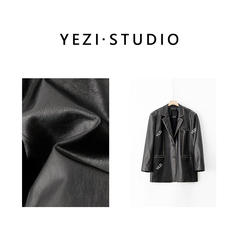 叶子定制【北美往事】复古手擦工艺休闲蛋白皮衣外套24415416-10/19