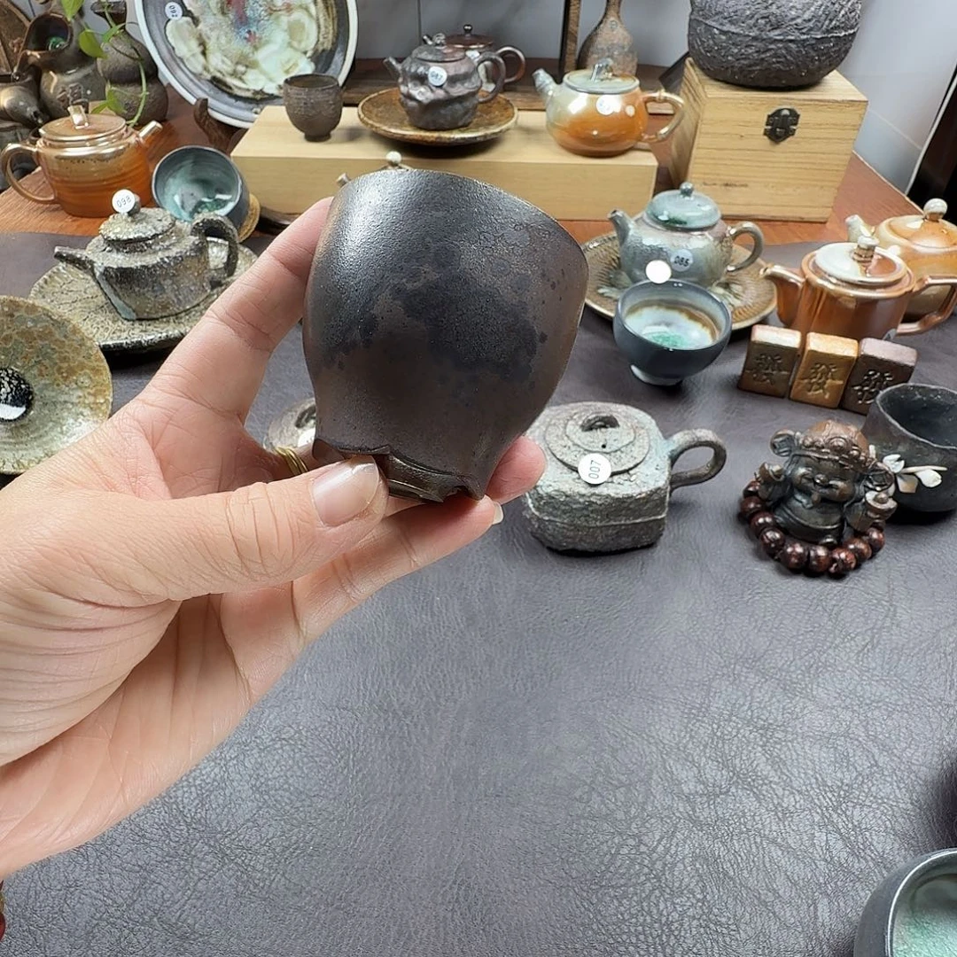 手工手作柴烧主人杯