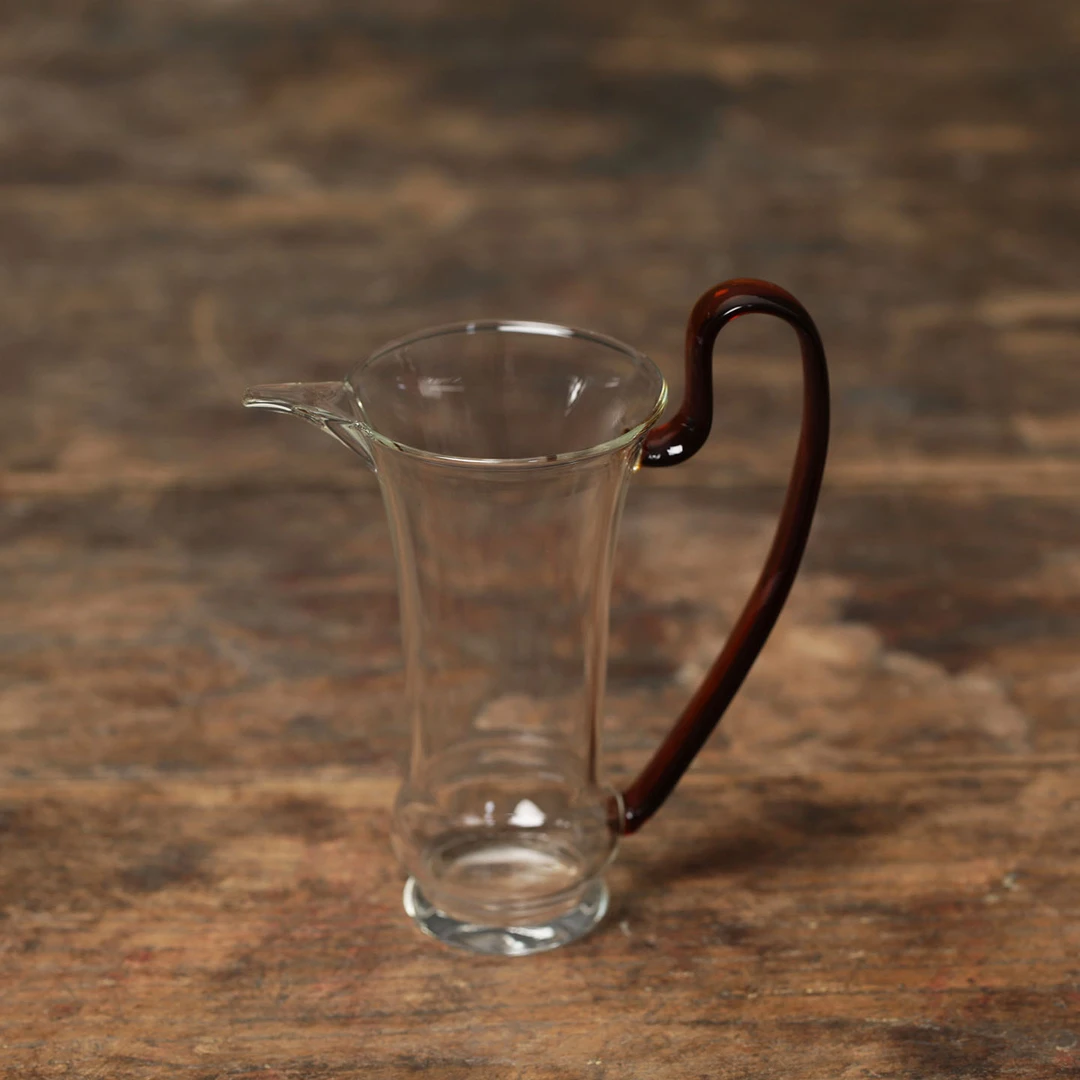 高颜值提耳小号公道杯高硼硅高透玻璃分茶器高档茶水公杯泡茶茶海