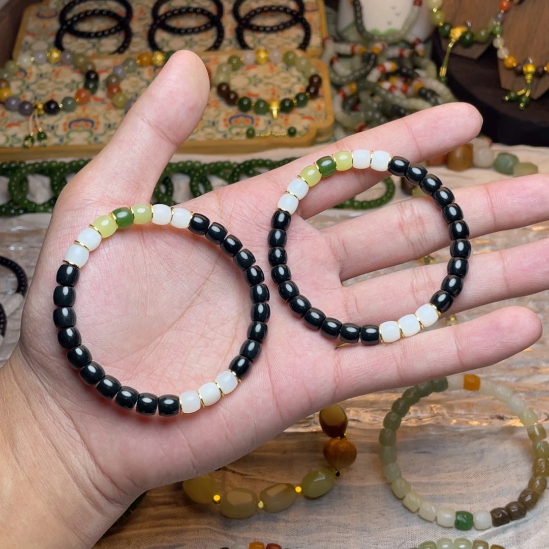 和田玉未镶嵌手链