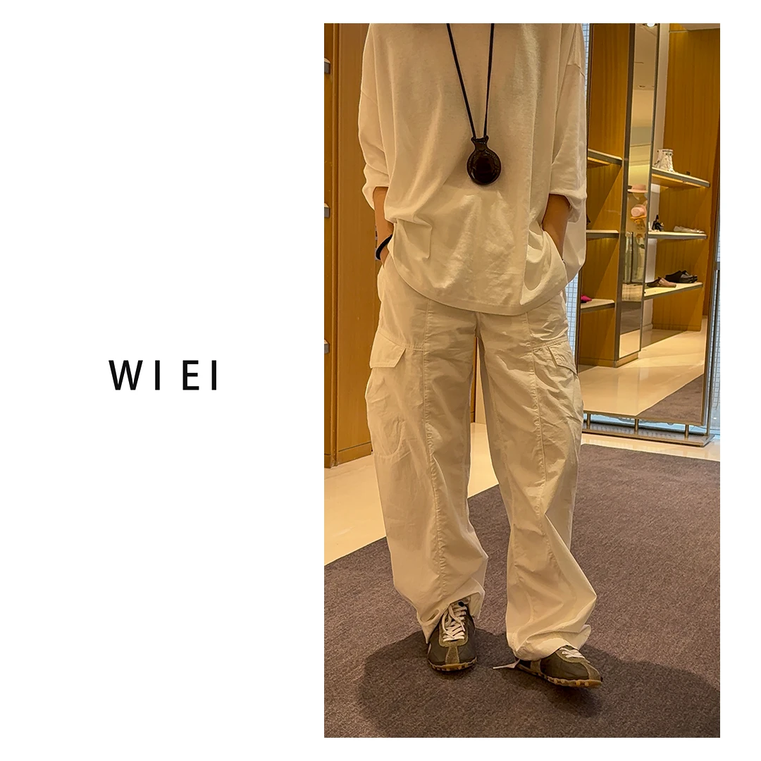《WI EI》拉夫裤*纯棉多口袋工装风 茧型纯色百搭休闲长裤W25302103