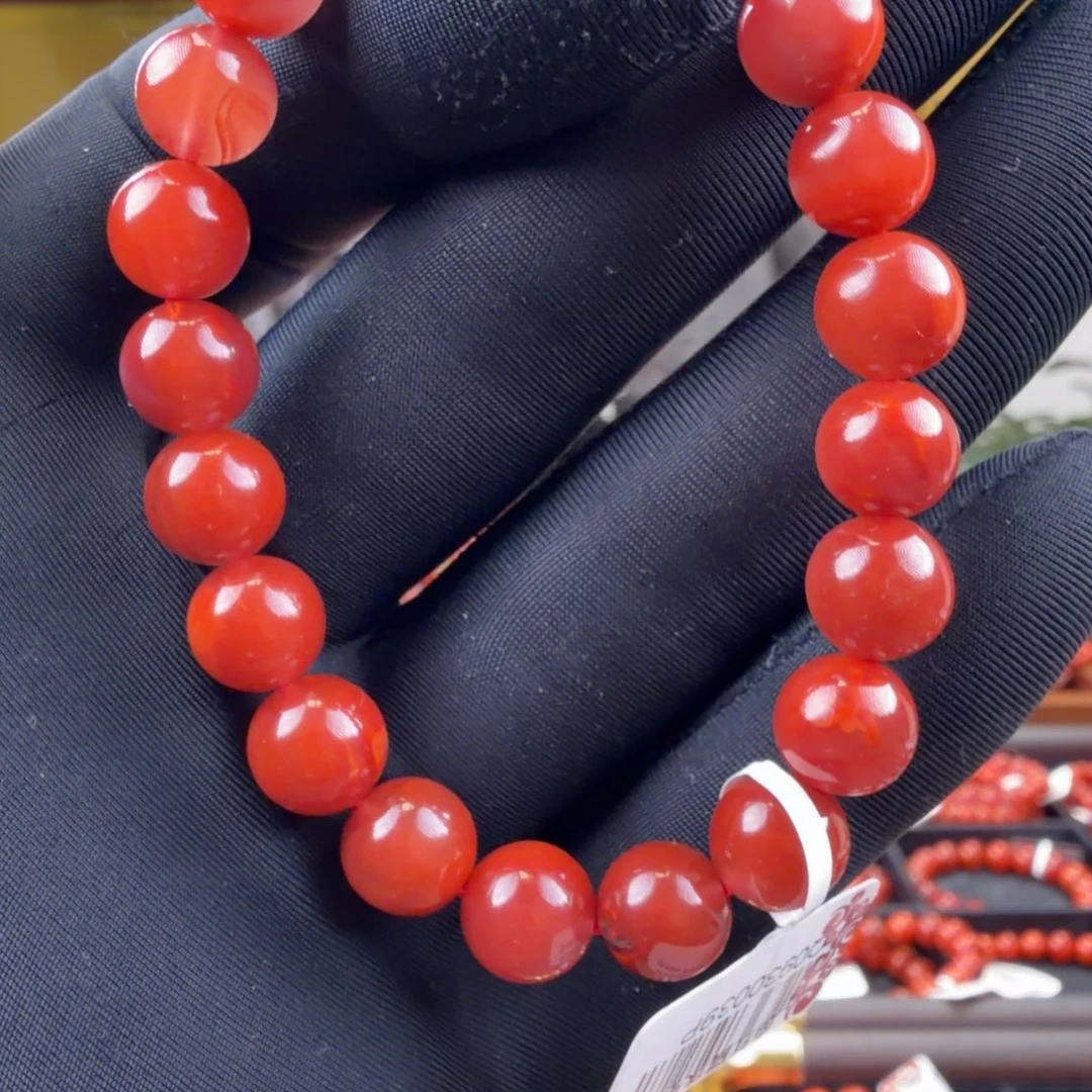 南红玛瑙未镶嵌手链9MM