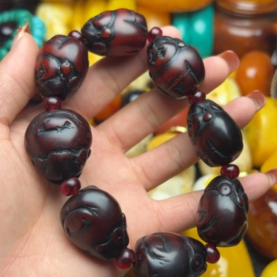 琥珀手串未镶嵌蜜蜡