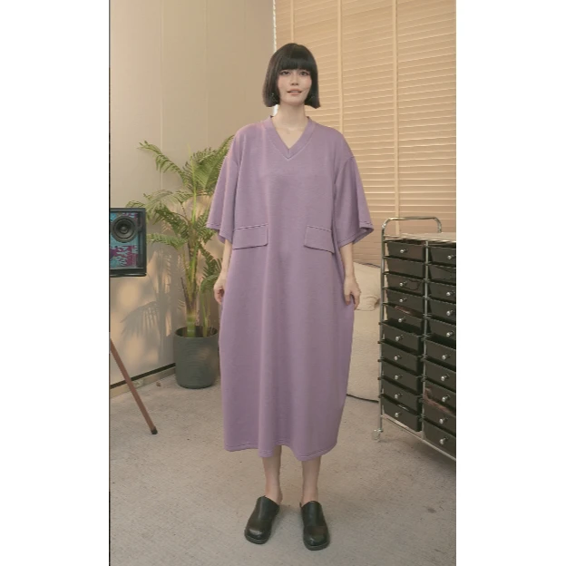 2899-夏季气质新款宽松大码过膝连衣大版