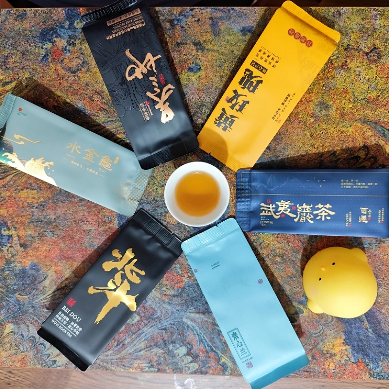 武夷岩茶素心兰黄玫瑰水金龟吴三地老枞北斗玉麒麟试喝装50克6泡