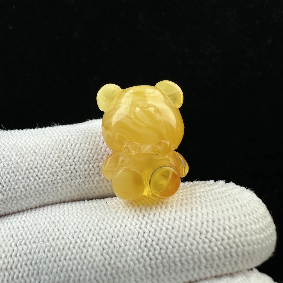 R7709 天然蜜蜡 小熊17*22 mm 支持复检 假一发四