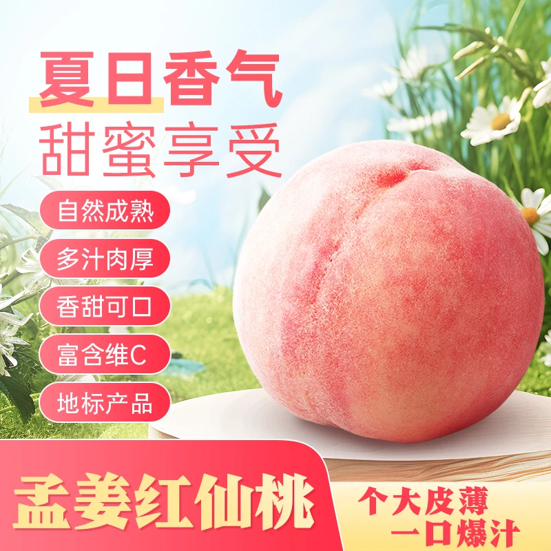 【孟姜红9枚装】（省内推荐）孟姜塬仙桃孟姜地理标志认证当季水蜜桃