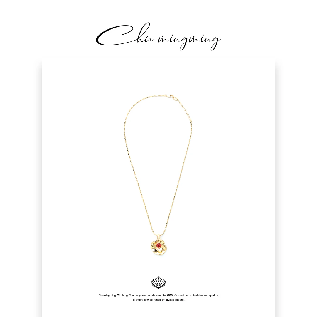 铜合金项链 【CHU/2025SSNEW】原创设计 拼色花项链SPHY2512