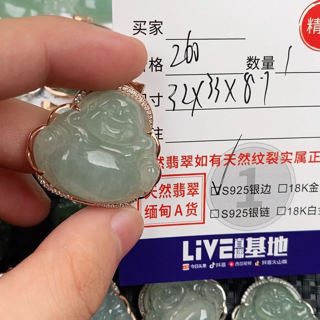 翡翠银S925镶嵌颈饰