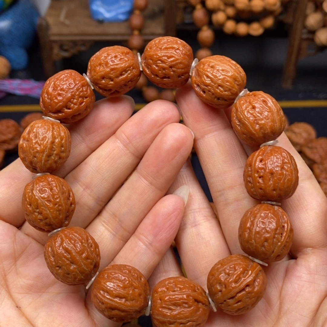 桃核手串小麒麟，