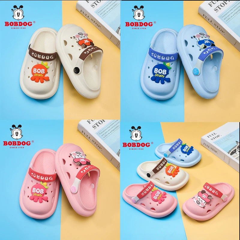 Bobdog/巴布豆男童卡通凉鞋休闲拖鞋小孩软底夏季卡通女童洞洞鞋
