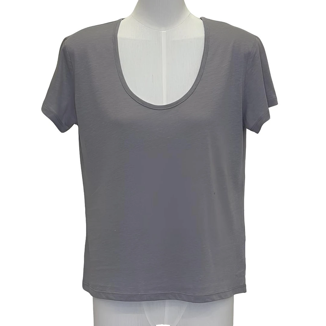 【韩系U领T恤】JINJIN·韩系简约百搭U领设计高级质感女士T恤1046