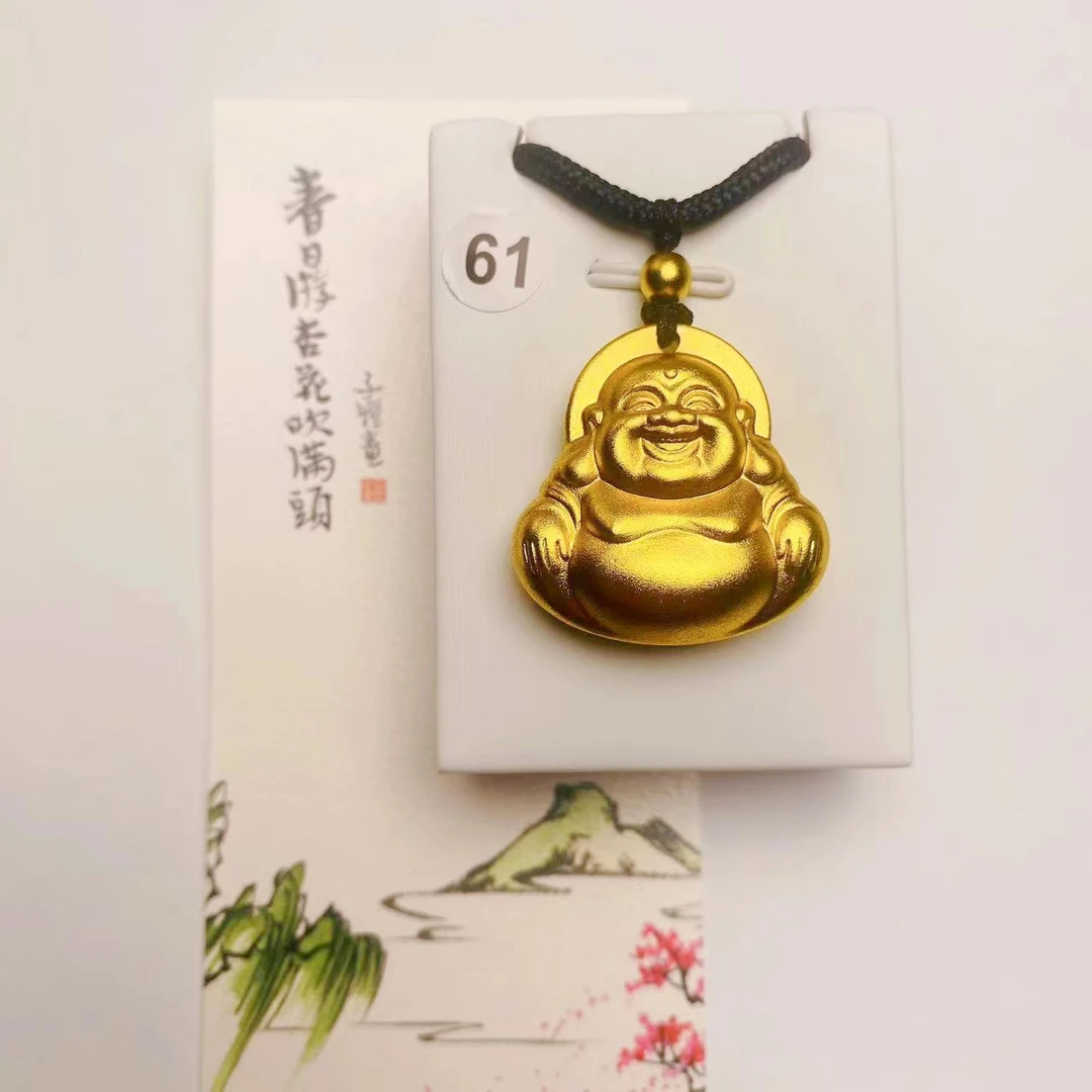 非金属棉绳项链 【大肚弥勒佛】手工时尚复古实心传承精美项坠素款