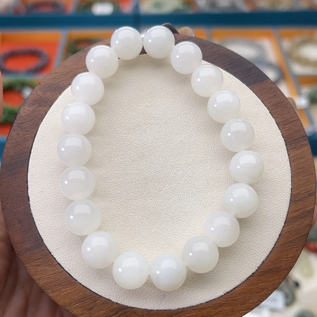 和田玉未镶嵌手串A47卡10