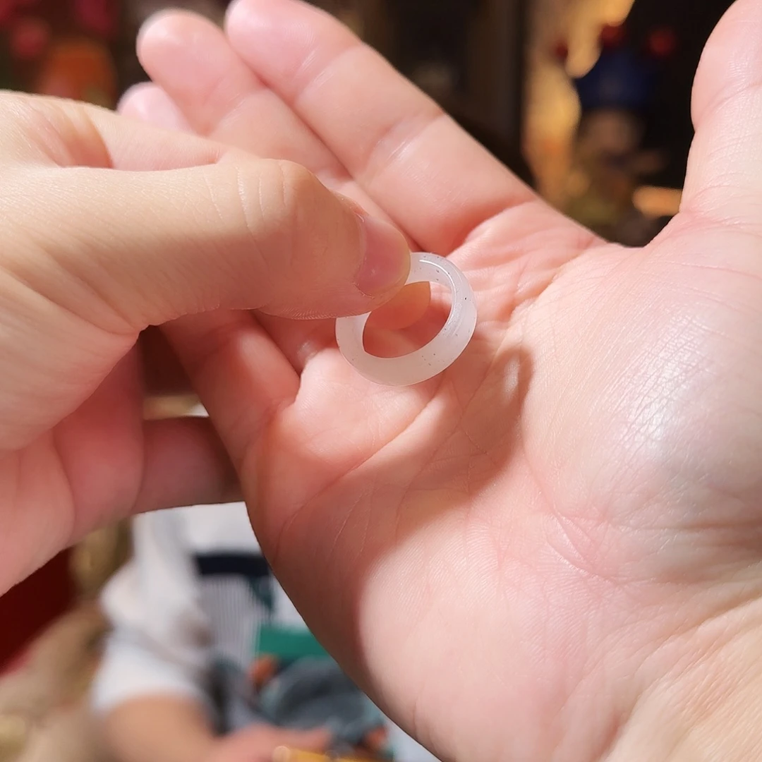 和田玉未镶嵌戒指17.5指围