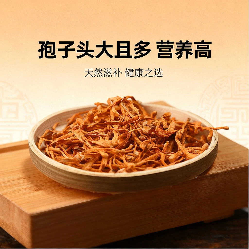 海伶山珍 | 虫草花100g 煲汤炖鸡特产农产品