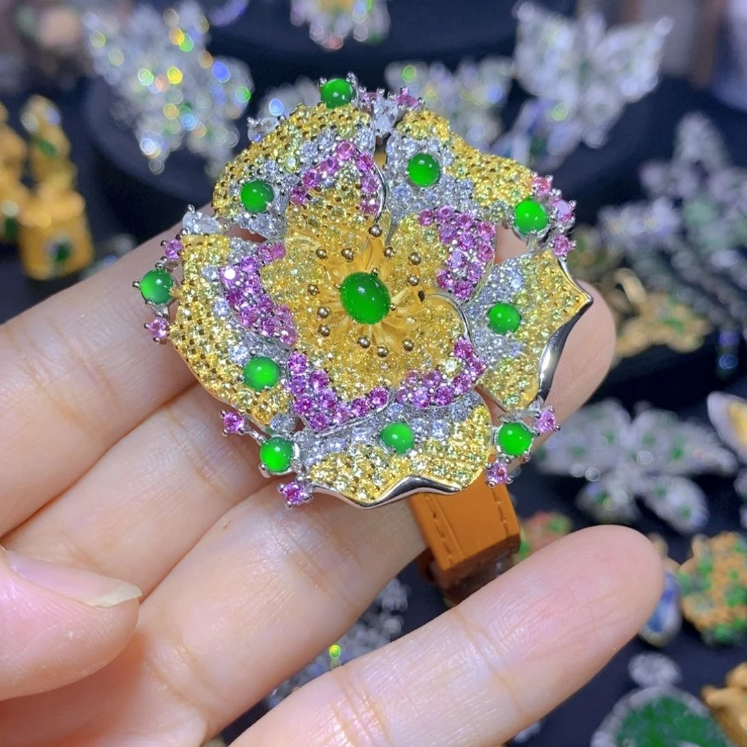 翡翠合金吊坠(不含链)天然翡翠