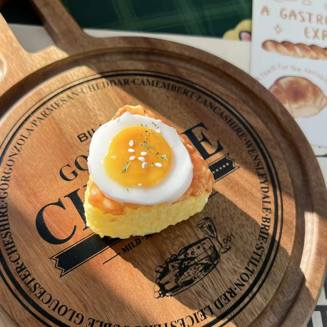 糯米泥【早餐煎蛋三角饭团】软袋子喜仔yummy食物系硅胶捏捏礼物