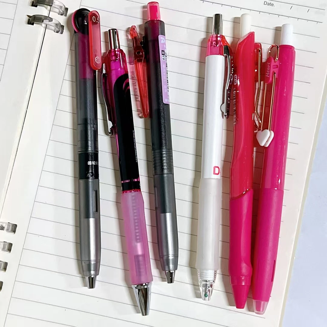 【黑墨-6支】A05玫红杆赛博齿轮五彩小樱桃璀璨心动,掉封蜡不售后