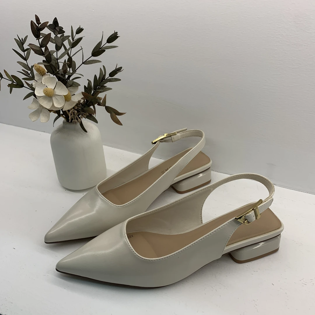 包头凉鞋女夏法式玛丽珍鞋一字带粗跟配裙子后空高跟单鞋A696-9